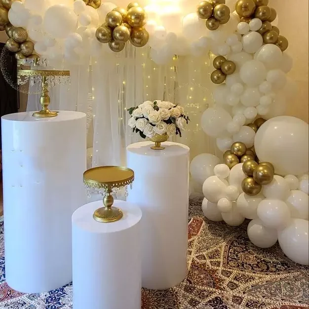Wedding Decorations Pedestal Round Cylinder Baby Shower Party Decorative Display Racks Cake Flower Dessert Stand Table Decor