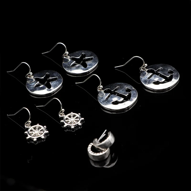 V&R Fashion Jewelry 2020 new design Gold Plated Anchor Small Hook sea series Earring for Woman