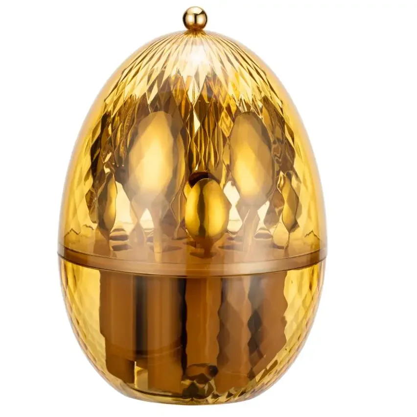 Luxury Diamond Type Lattice Egg Shape Package Elegant Stainless Steel 410 24 pcs Cutlery Set