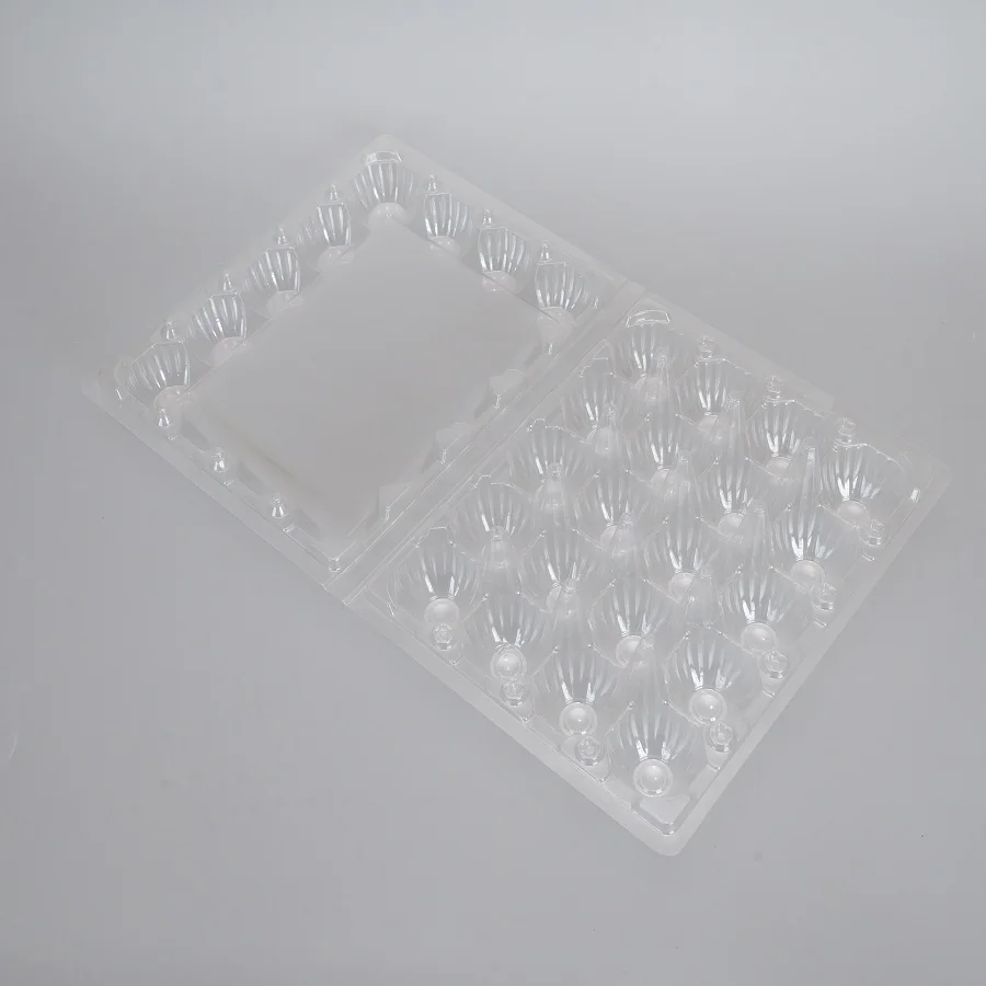 china manufacturer cheap customized plastic pack recyclable egg blister tray 20 holes egg tray