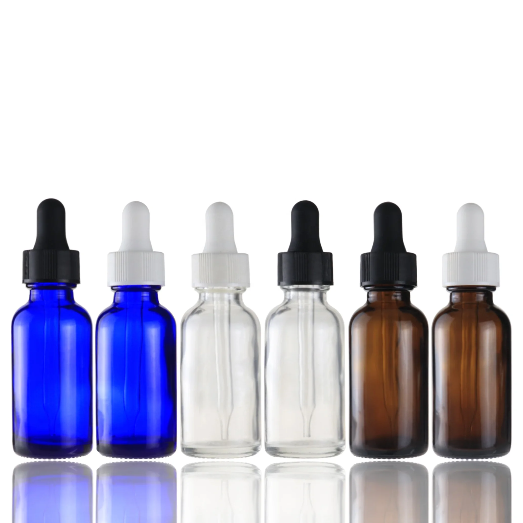 Clear 1oz tincture boston essential oil glass dropper bottle 30ml with droppers