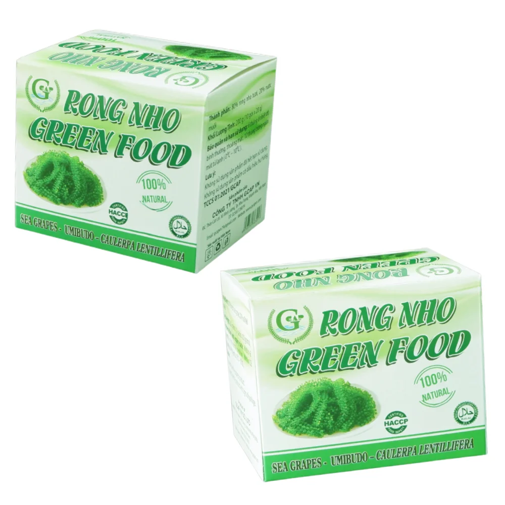 High Nutritious Salted Seaweed Sea Grapes Top Favorite Dried Fresh Laver ISO Certification Halal Approved Packaged Carton Box