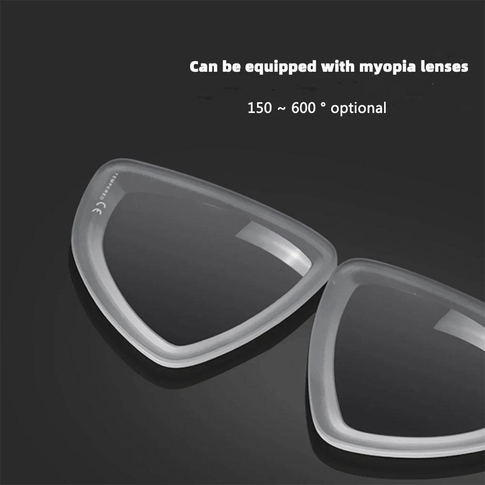 Набор силиконовой маски для подводного плавания унисекс, складные противотуманные очки для подводного плавания, плавания