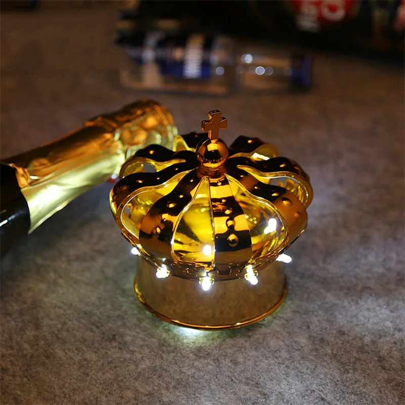 T-worthy LED Strobe Crown Champagne Wine Bottle Topper Sparkler Flash Sticks Bottle Flash Baton Champagne Crown Cap Wine Crown