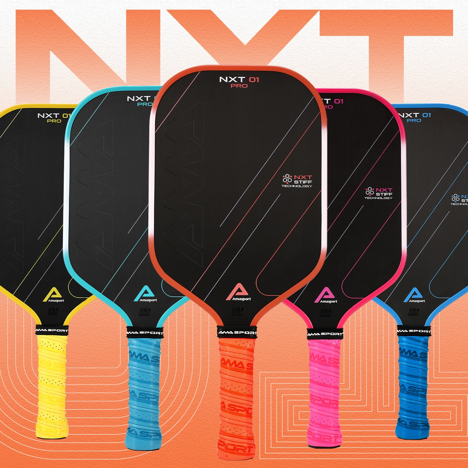 Новое поступление переплетение углеродистая кровать Tech NXT01 PRO термофомед T700 фрикционная поверхность одобренная USAPA ракетка для пиклбола