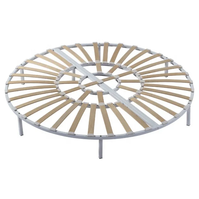 Queen size circle round wooden metal bed frame for hotel