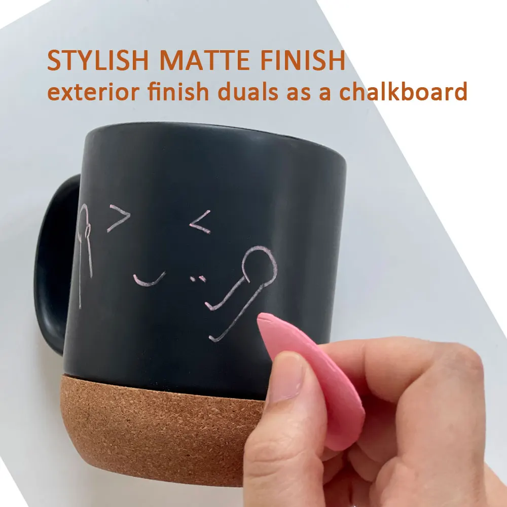 Custom Logo 15oz Sublimation Ceramic Cork Base Mug with lid