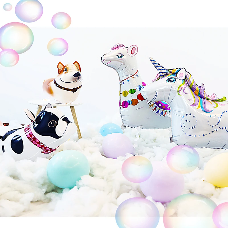 Pet Balloons Magical alpaca Pet Walking Animal Foil Balloon Party Supplies Baby Showers Birthday Decorations