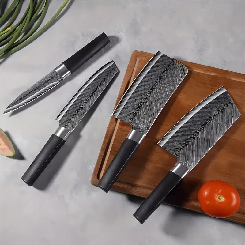 Kitchen Chef Knife Set Paring Knife Cooking Knife with 3CR13 Stainless Steel Blade and Plastic Handle