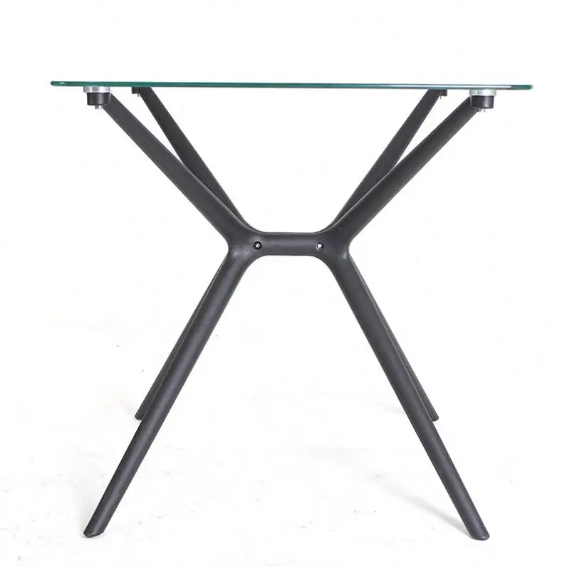 Бесплатный образец, Обеденная Мебель, стеклянный стол, дешевый обеденный стол с пластиковой рамкой, распродажа