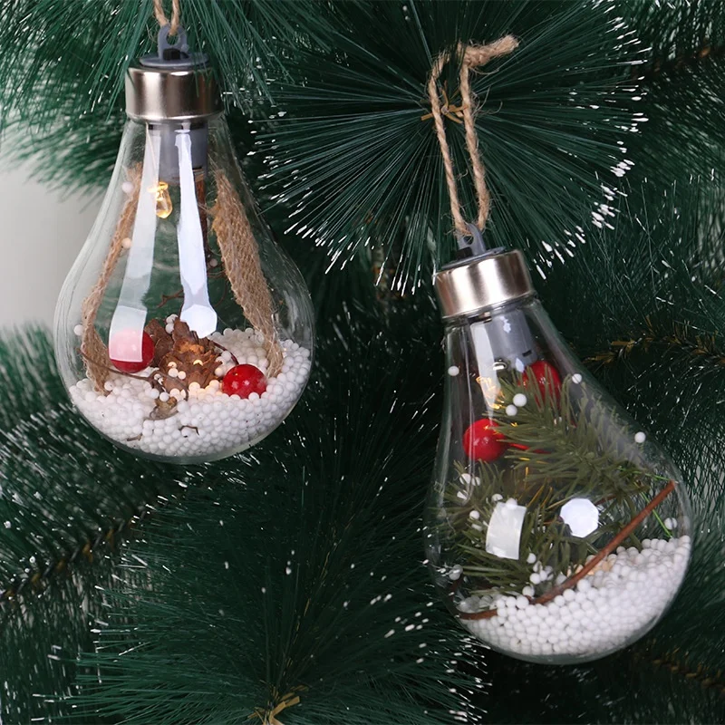 
Wholesale clear ball with hanging polar bear christmas decoration lights 