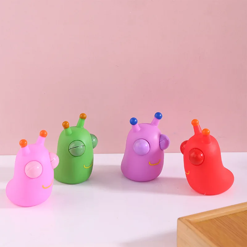 New Squeeze Toy 3d Grass Worm With Popped Eyes Anti-stress Fidget Sensory Toys For Kids Eyes Popping Out Worm Pinch Toy