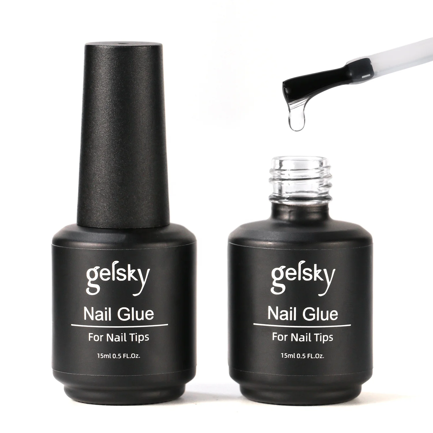 Gelsky 2 In 1 Nail Polish Glue Base Coat Gel X Base Glue Nail Hard Gel Glue