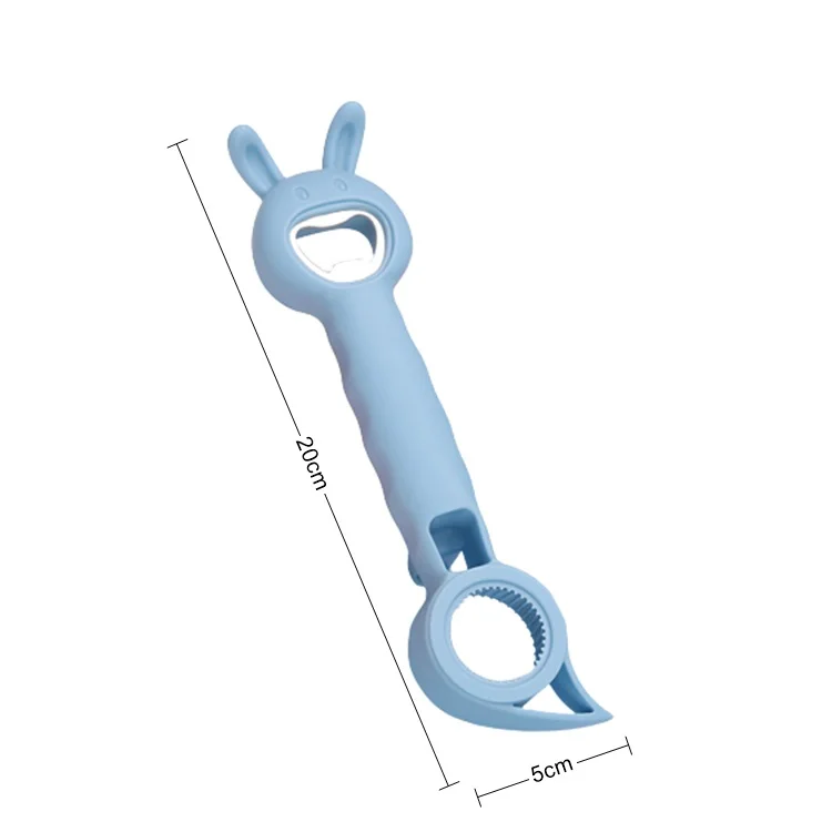 Multifunction Bottle Openers and Can Opener Pink Stainless Steel Rabbit Wine Opener