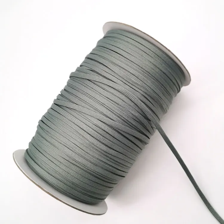 
Widely use hot sale 5mm 1cm flat rope for shoelace or drawstring polyester flat cord in roll 