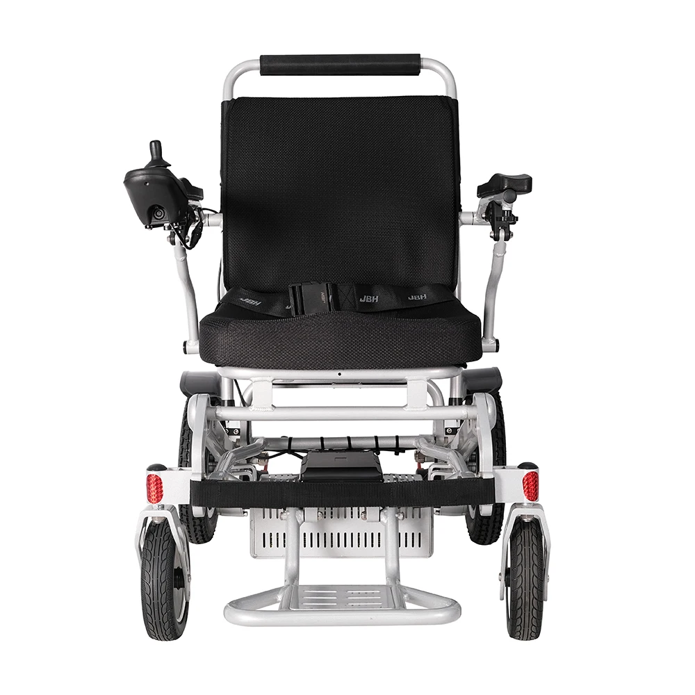 12 inches solid tyres 250w motor aluminum alloy frame portable foldable lightweight power wheelchair for Europe market