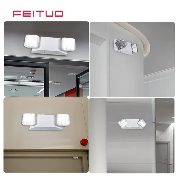 Made by FEITUO: UL Listed JLEU9 Wall-mounted ultra bright dual head 110V led emergency light
