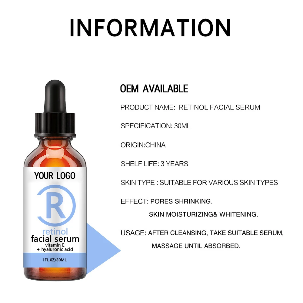 High Quality Private Label ROLANJONA Skin Revitalizer Face Care Moisturizing Anti-wrinkle Firming Vitamin E Retinol Facial Serum