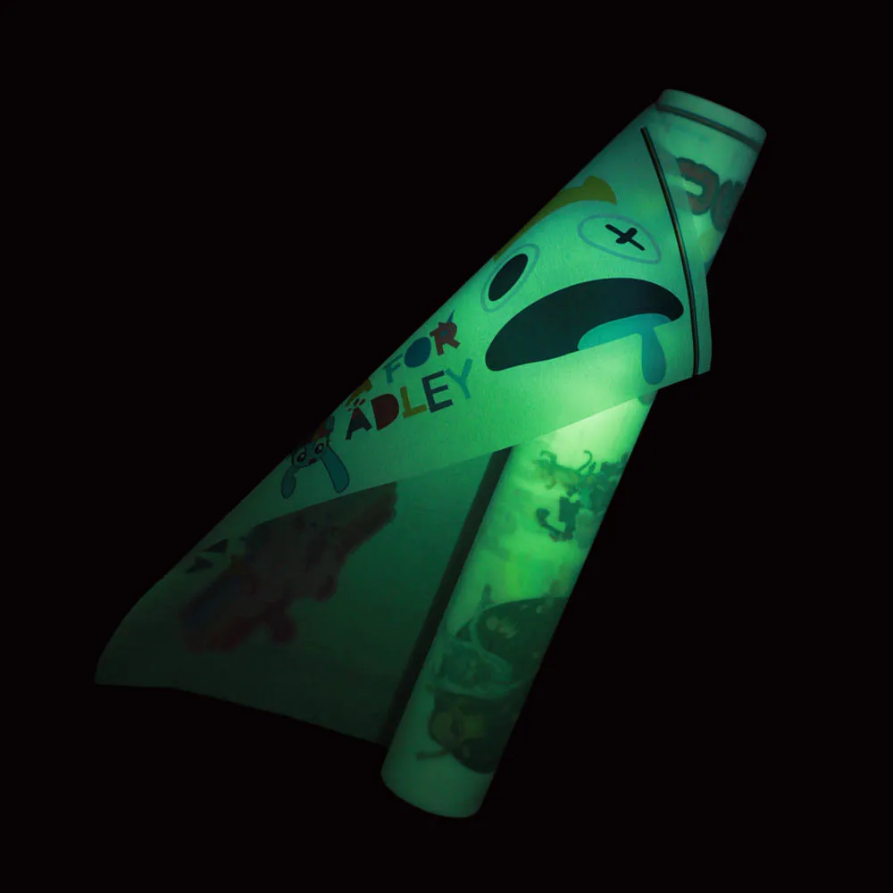 glow in the dark dtf film pet 60cm 30cm for t-shirt