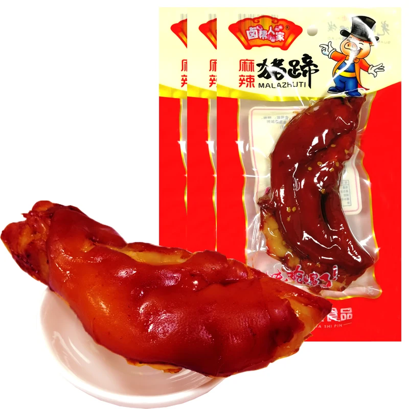 
Spicy pig feet 140g bag pork snack meat net red snack food 