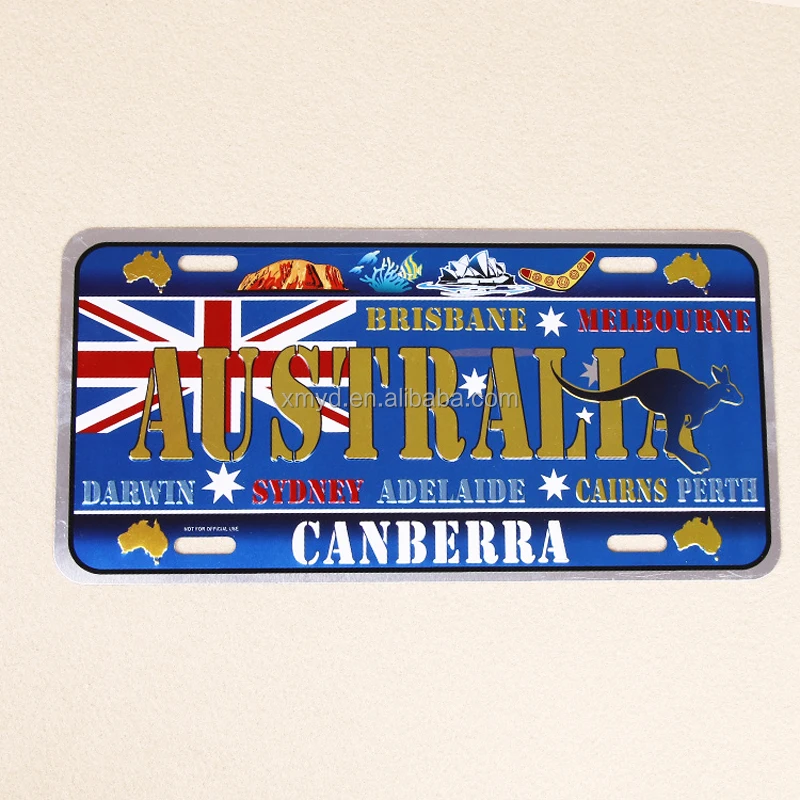 Custom Jdm Style Souvenir USA Mexico Car Number License Plate Aluminum Vehicles Plate For Decoration