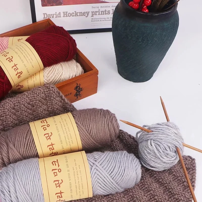 RongMeiXuan Mink yarn 100g Cashmere Wool Yarn Soft Long Hair mink Yarn for Hand Knitting