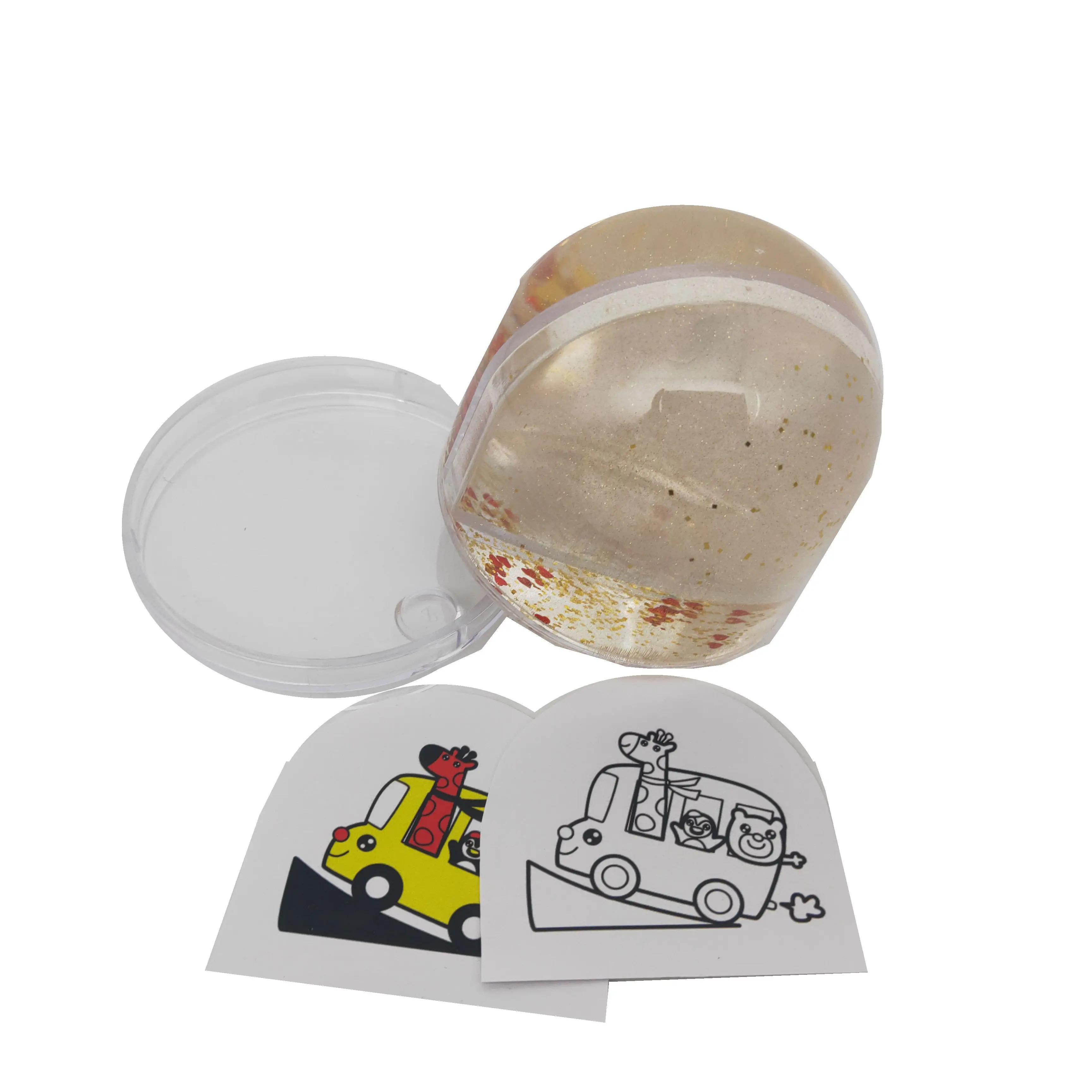 Children Art Class Favors 8.5*9cm Plastic Diy Empty Snow Dome Globes Kit