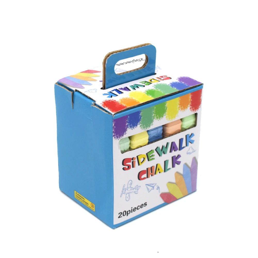 New design best selling Colorful non toxic Rectangle Sidewalk Chalk for kids school tools chalk