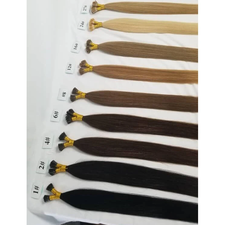 Wholesale Double Drawn Italian Prebonded i Tip U Tip Hair Extensions Virgin Keratin Human Hair Extension