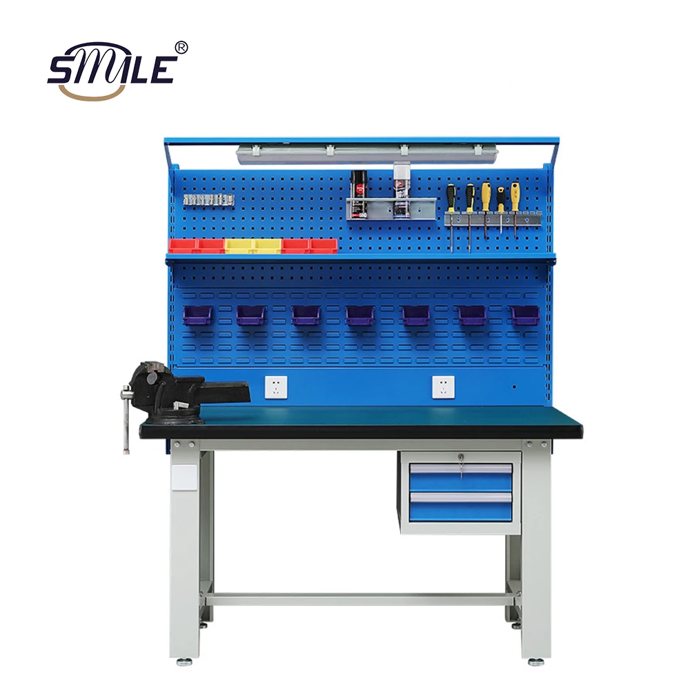 CHNSMILE custom sheet metal fabrication metal garage combination tool tables assemble heavy duty workbench for workshop