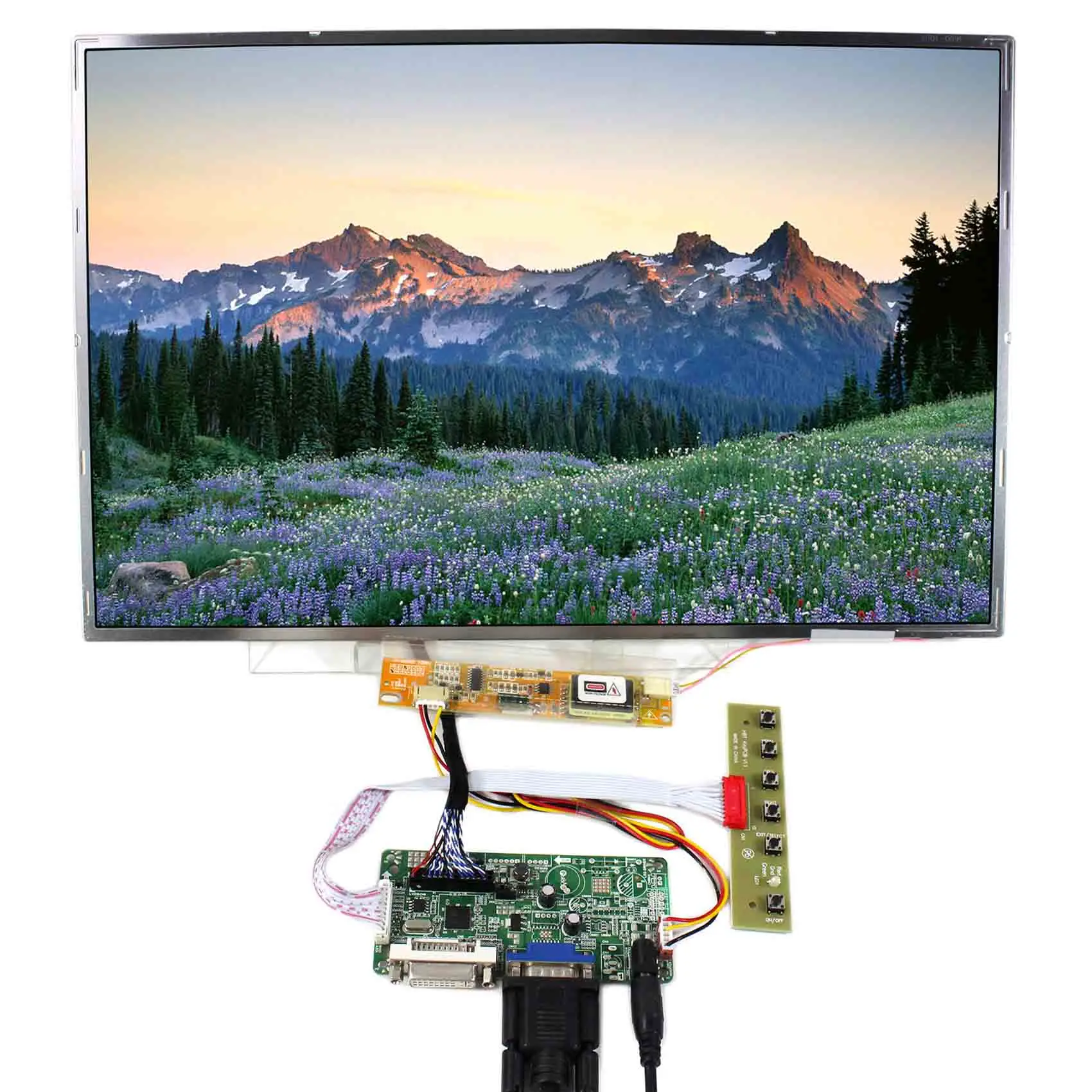Комплект ЖК-экрана 17 дюймов с 1920x1200 CCFL подсветкой DVI VGA вход LVDS выход LCD плата управления ноутбук Промышленный экран