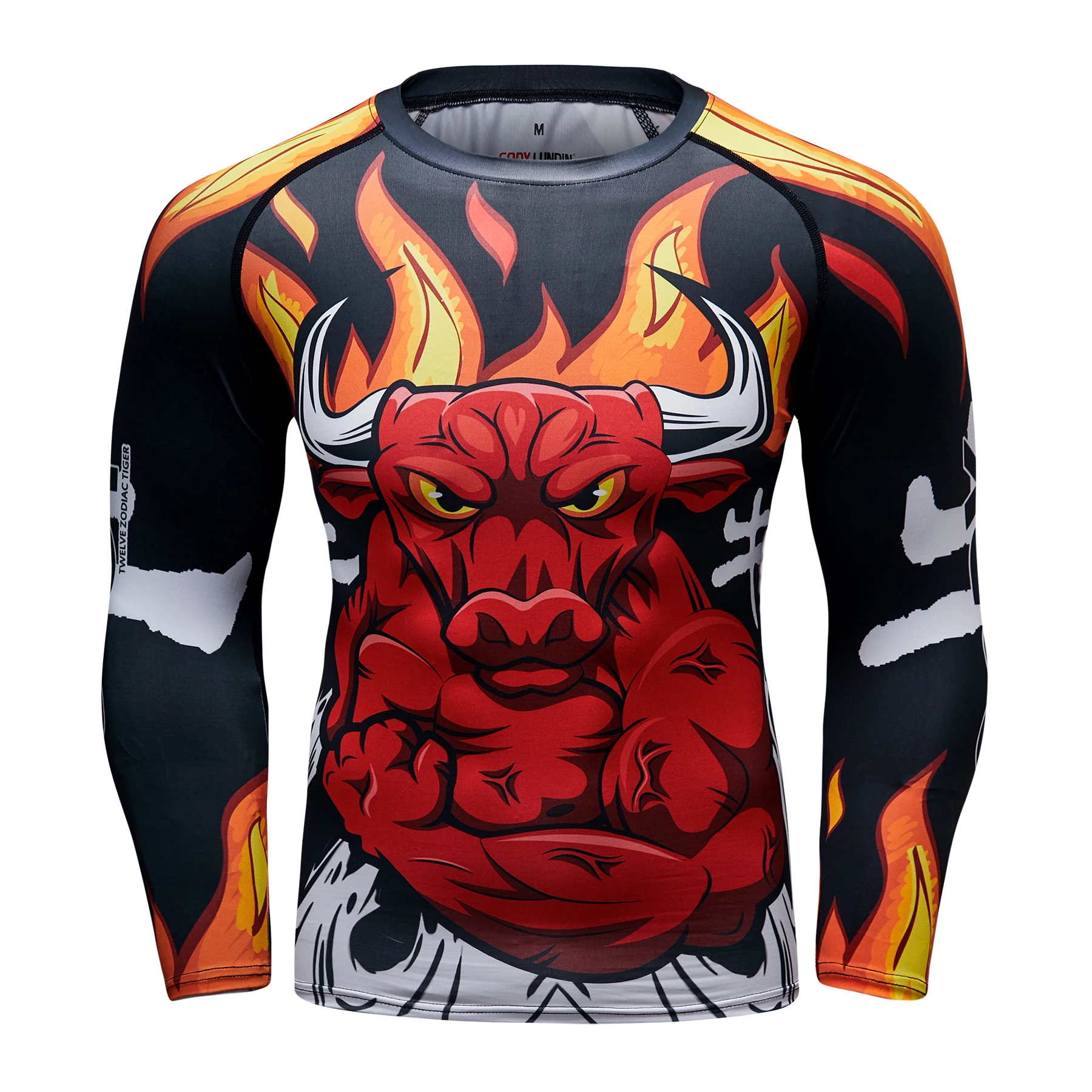 Custom Logo Men Running T-shirt Fitness Rash Guard Bodybuilding Cross Long Sleeve T-shirt