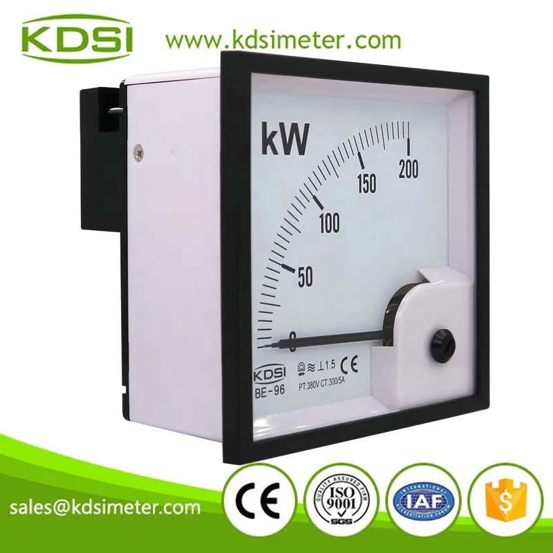 New model BE-96 3P3W 200kW 380V 300/5A analog panel watt kw panel power meter