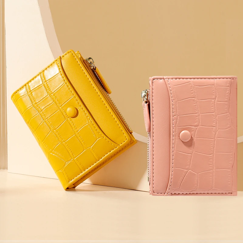 Small Wallet Women Pu Leather Female Zipper Coin Pocket Purse Short Money Change Mini Lady Wallet Low Price