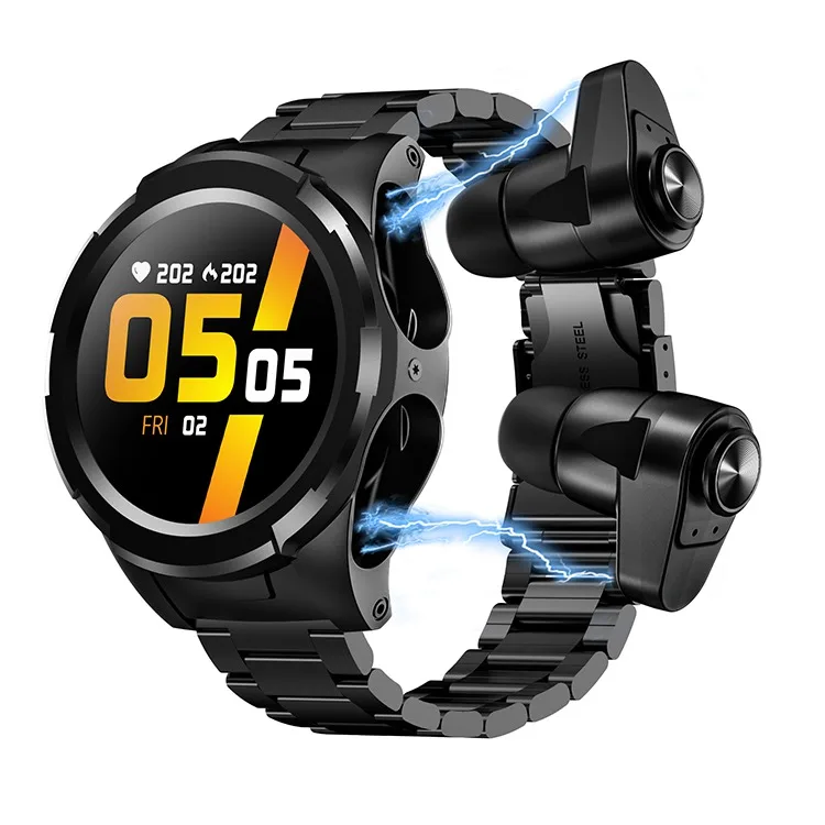 Wholesale fee shipping JM06 smartwatches 2 in 1 fitness tracker Smart watch earphone BT wireless TWS S201  Smart watch for apple