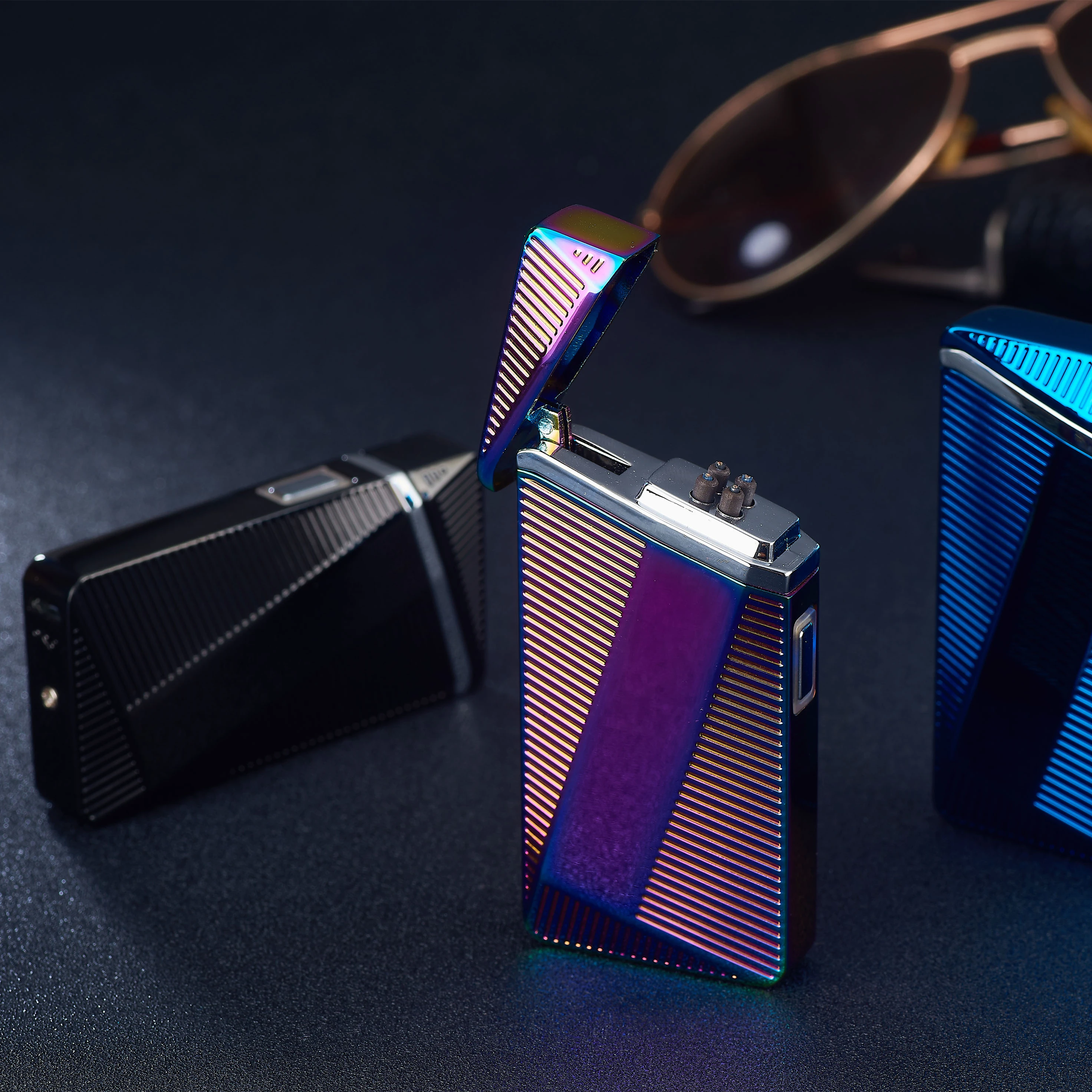 Windproof Electronic Cigarette, USB Electronic Cigarette Lighter Pulse Arc Cigarette Lighter