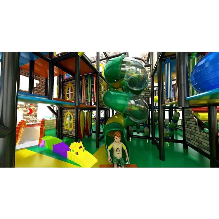 Cowboy Soft Play Games Naughty Neverland Toys Amusement Park Bouncing Castle Slide Indoor Playground Equipment For Kids