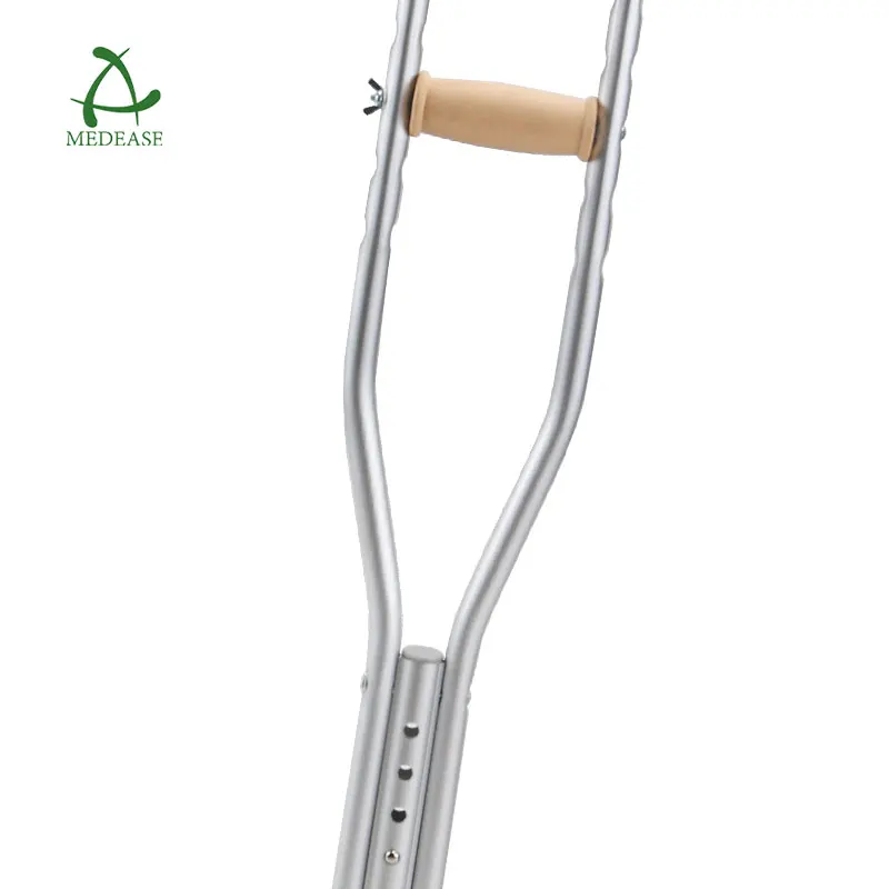 Aluminum Alloy Underarm Crutches Medical Portable Comfortable Adjustable Axillary Crutches