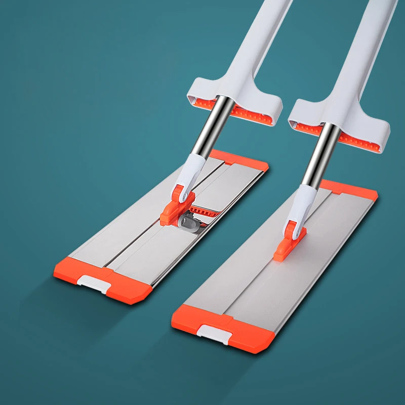 multifunct Kitchen Accessories Microfiber Cleaning Floor Mop Flat Cleaner Mop Floor Cleaning Mop With Splint Plastic Scraper