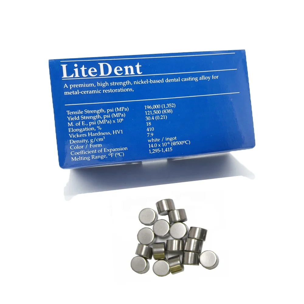 LiteDent Dental Porcerlain Ceramic Metal 1000g Nicr Nickel Chromium With Beryllium Alloy