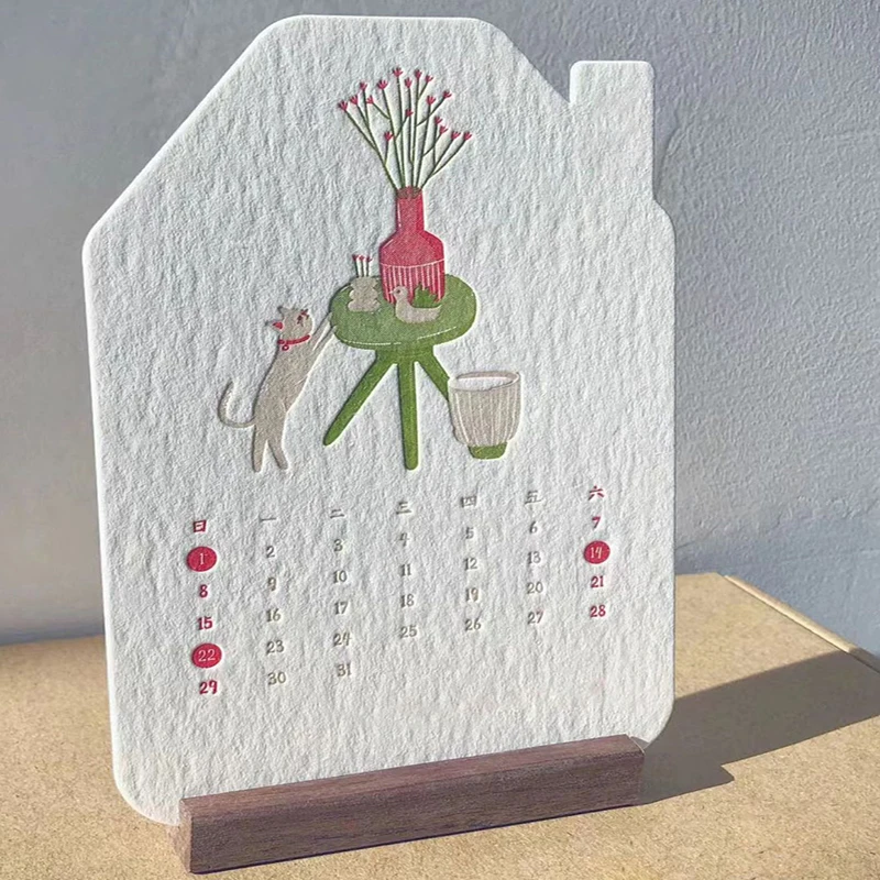 Wholesale Price Promotional Gifts Customized Seed Paper Calendar Office And Customized Logo Wholesale Price