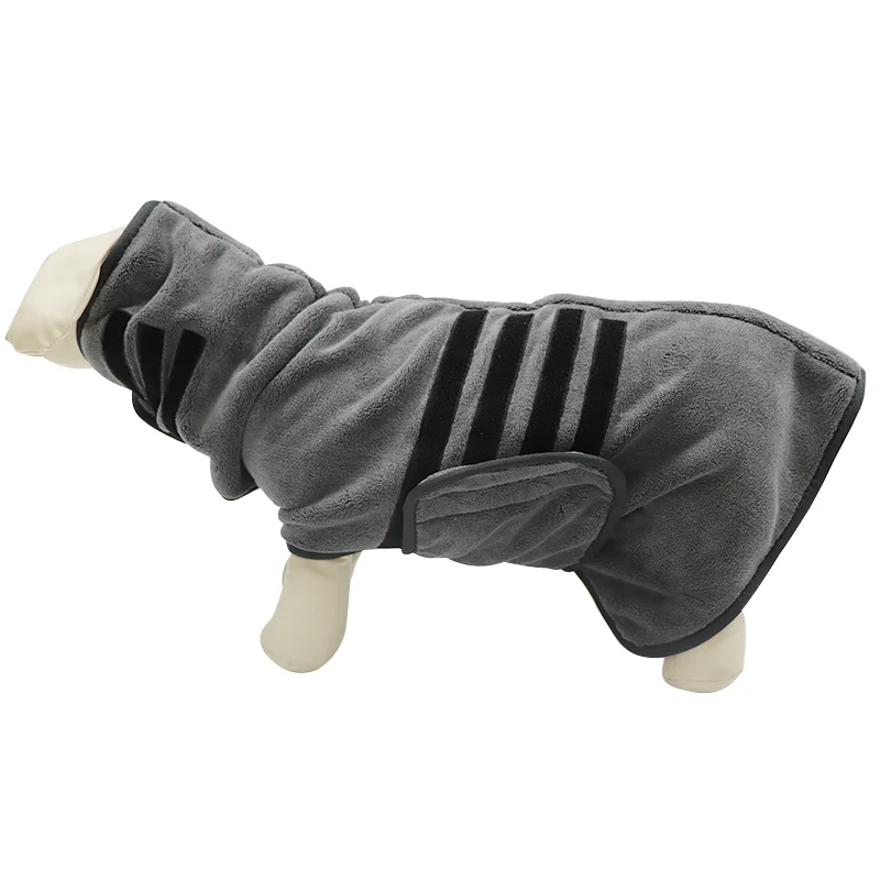 Luxury Dog Bathrobe Bath Towel Coat Vendors Microfiber Soft Super Absorbent Pet Bathrobe Drying Coat