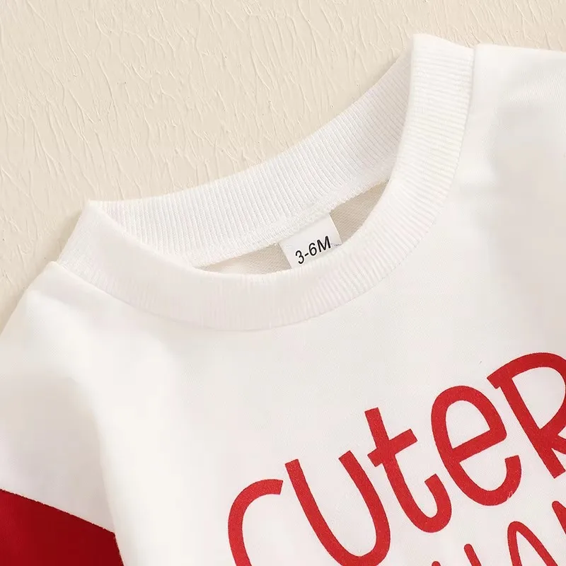 2025 Valentines Day Baby Clothes Sweater Bubble Romper Color Block Love Lady Bug Valentines Hearts Baby Sweatshirt Romper