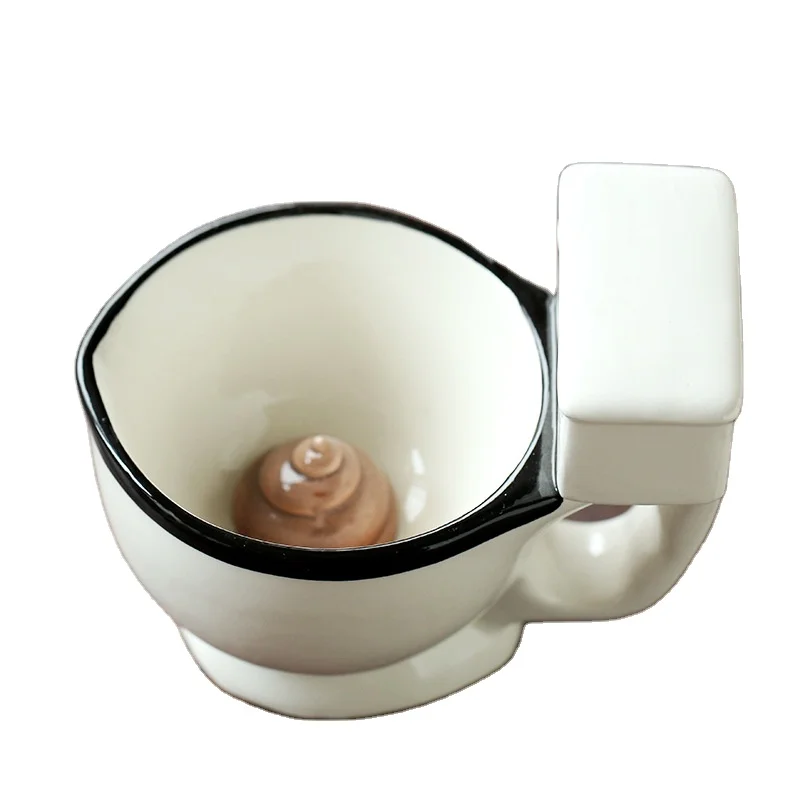 LOW MOQ trickery stool toilet cup novelty ceramic coffee mug spoof water cup creative Mug