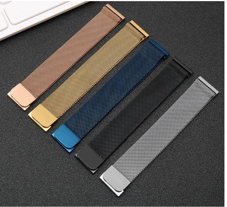 20mm 22mm Adjustable Magnetic Loop Stainless Steel Milanese Band For Samsung Galaxy Watch 6/5