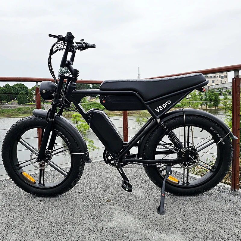 OUXI V8 PRO 24-Inch Electric Bicycle Big Fat Tire 50km/h Speed 1000W Power Steel Lithium Battery Buy USA/EU Warehouse Adults