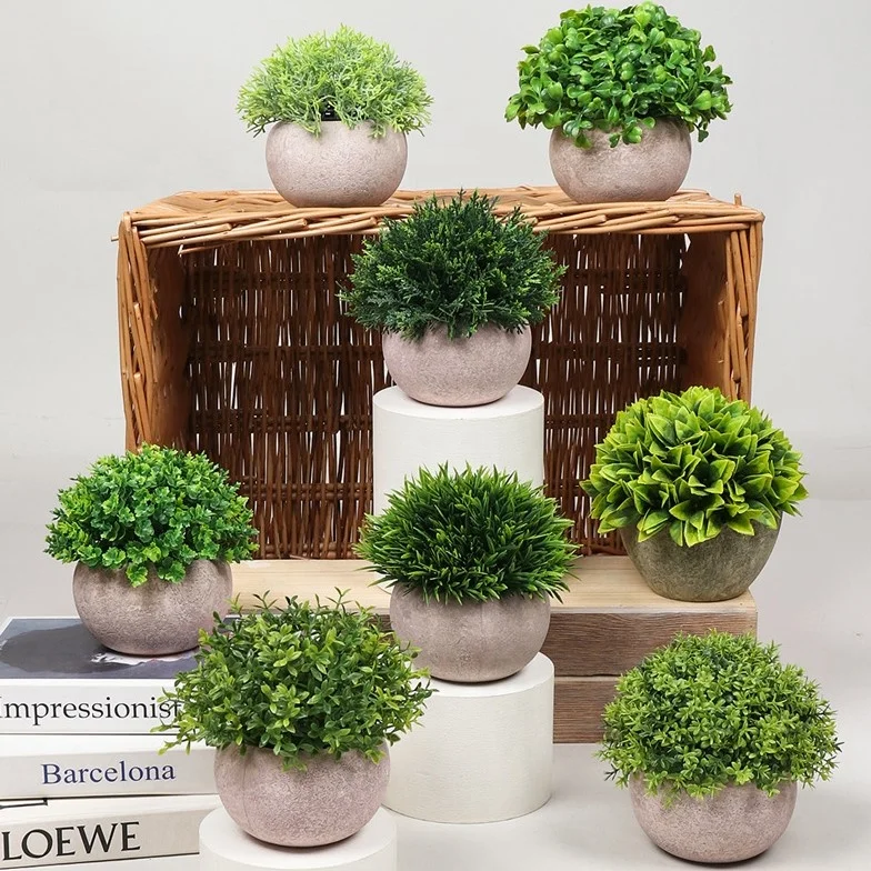 Искусственные растения Декор оптовая продажа искусственные с горшком Мини