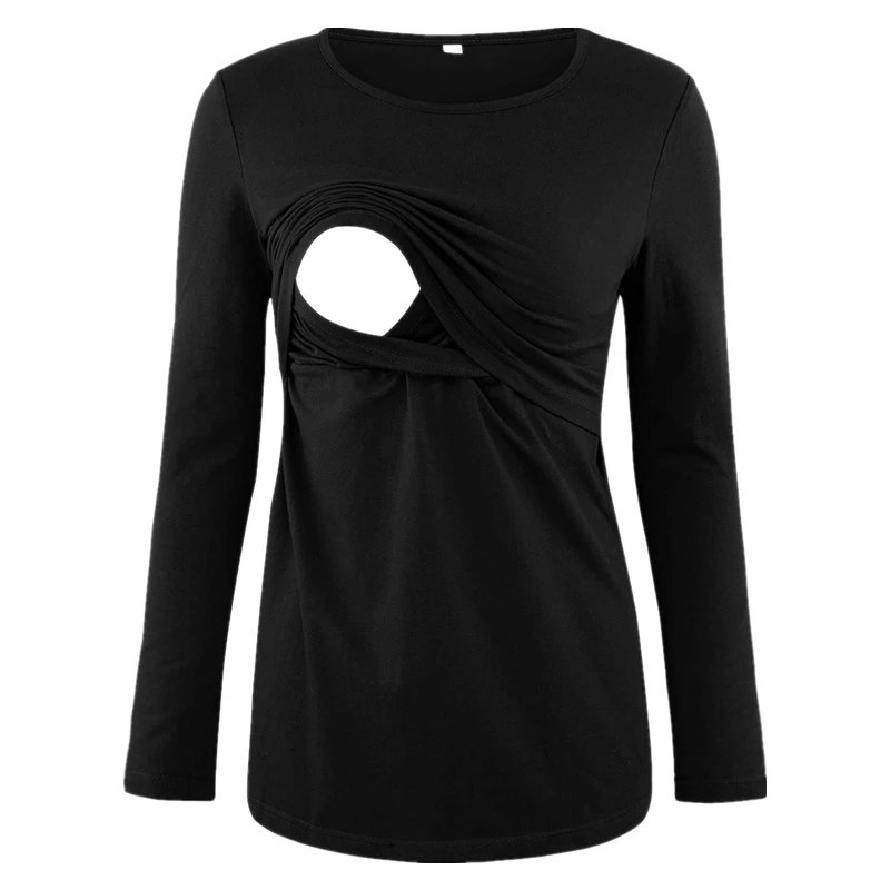 Pregnant women breast-feeding T-shirt clothes maternity clothes mother shirt easy to take off pregnant women