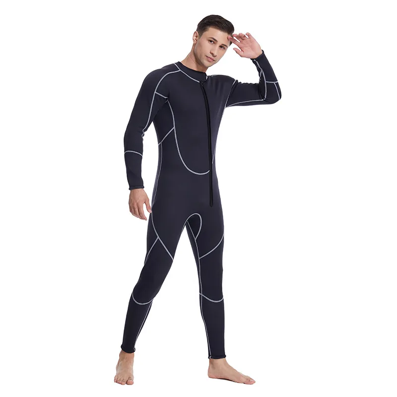 3mm 5mm 7mm Neoprene New Front Chest Zipper Sports Wear Long Sleeve Long Pants Water Sports Wet Diving Suit