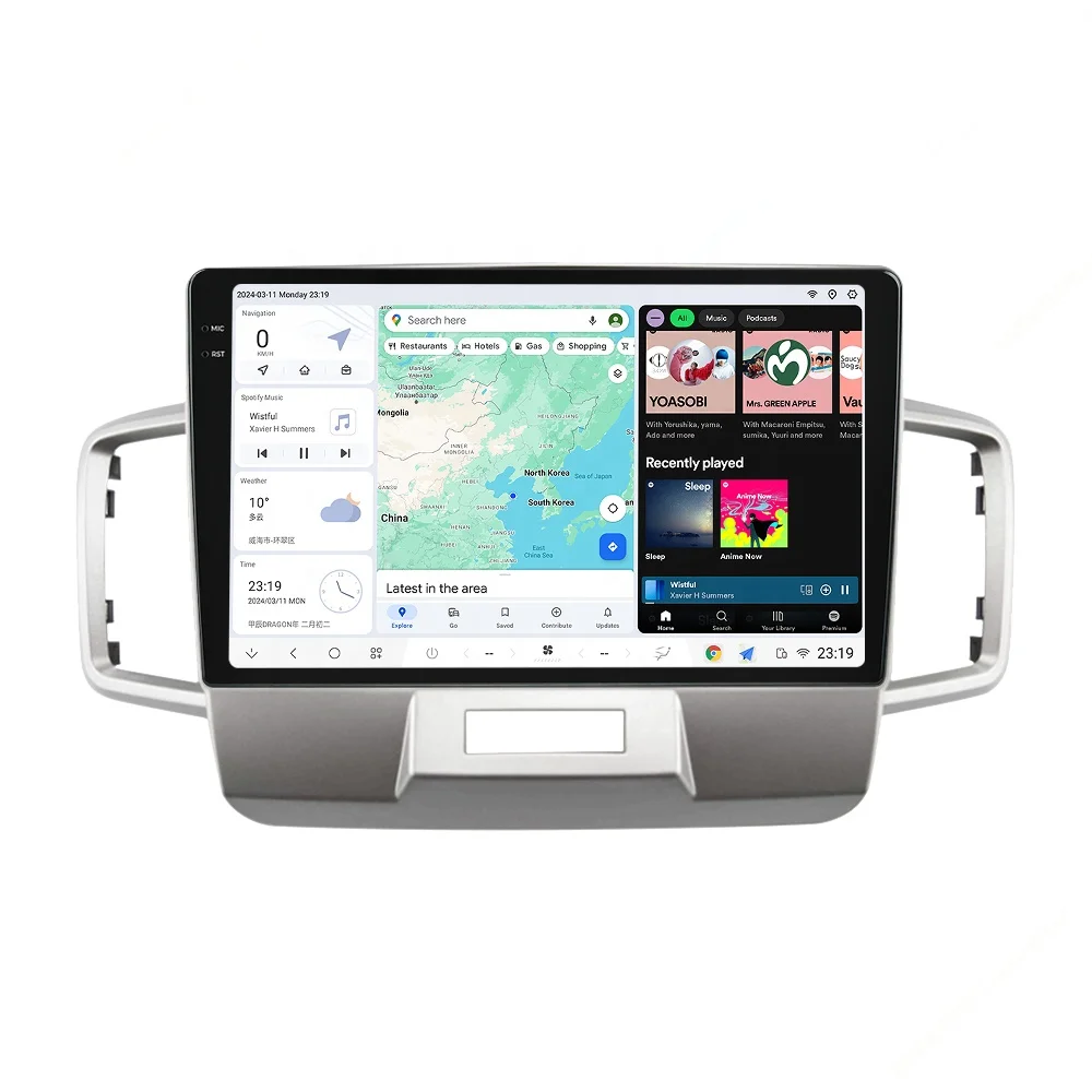 Mekede DUDU7 android car radio dvd player 2K multimedia split screen dvr map for Honda Freed 2008 2009 2010 2011 2012 2013 2016